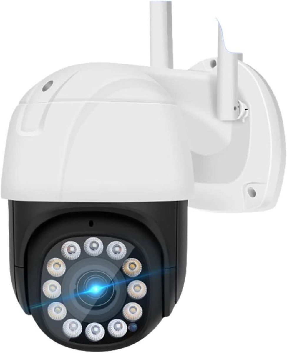 Beveiligingscamera Buiten - IP Camera PTZ Camera - Huisbeveiliging - 5x Optische Zoom - 3MP - Wit