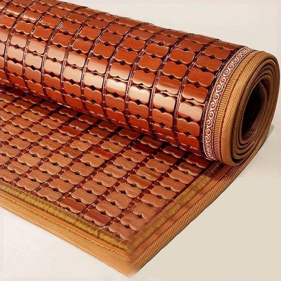 Bamboe Slaapmat - Koel Kussen Mat - Zomers Slapen - Handgeweven Runderpees - 70x150cm - Geel — afbeelding 5