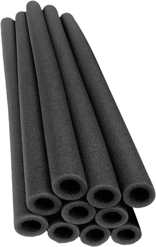 Trampoline Paalhoezen - Paalbeschermers Veiligheidshoezen - Trampoline Veiligheid - UV-Blok Stofdicht - 10 stuks - Zwart