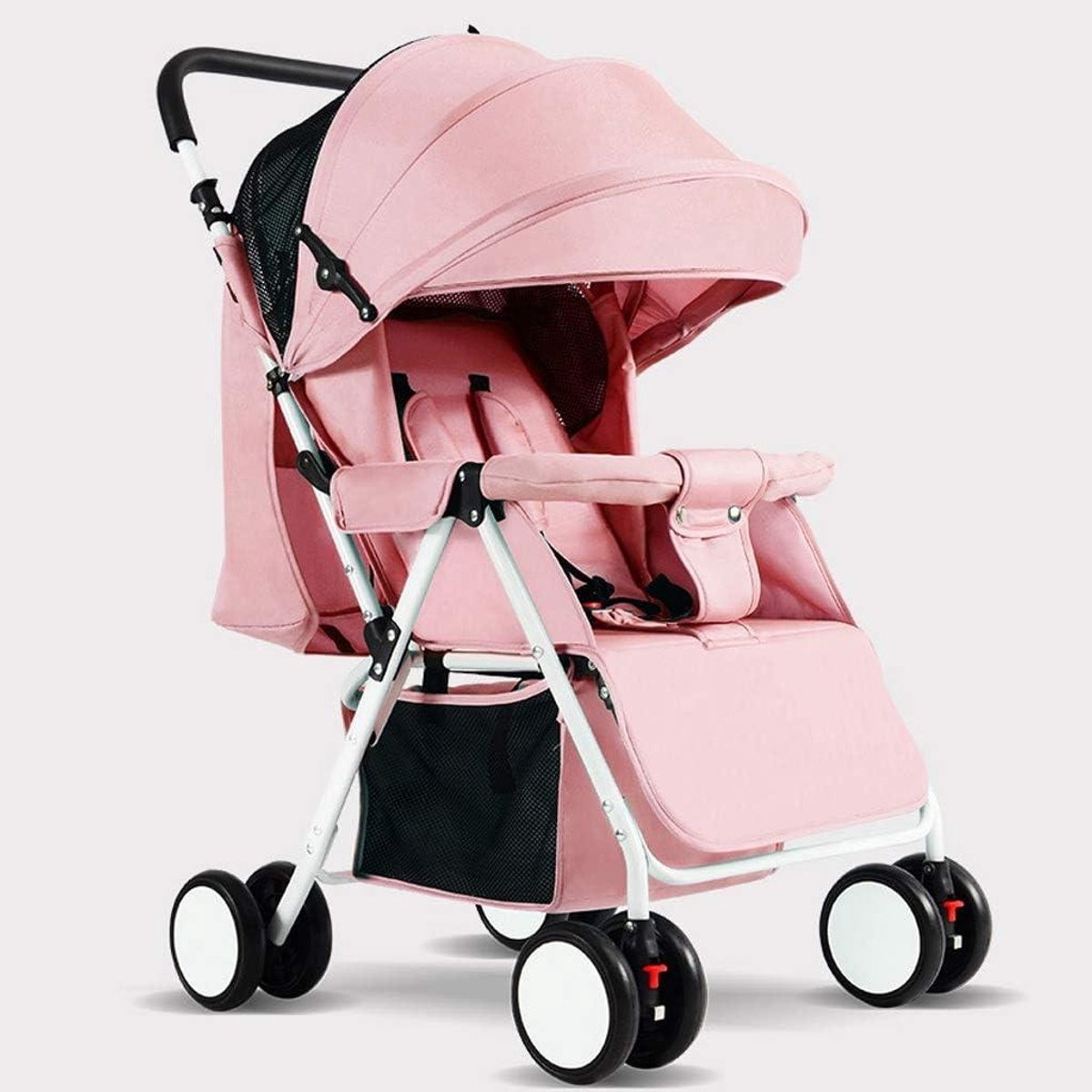 Kinderwagen Buggy - Reisbuggy Duwstoel - Baby Vervoeren - Schokabsorberend Frame - 48.8 x 29.2 x 38.5 cm - Roze