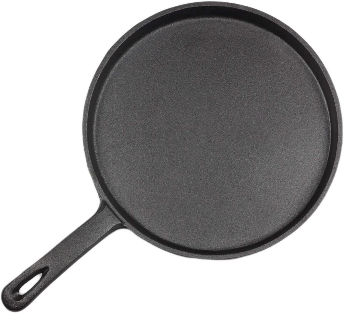 Gietijzeren Koekenpan - Pannenkoekenpan Grillpan - Koken en Bakken - Uniforme Warmteverdeling - 2.2 kg - Zwart