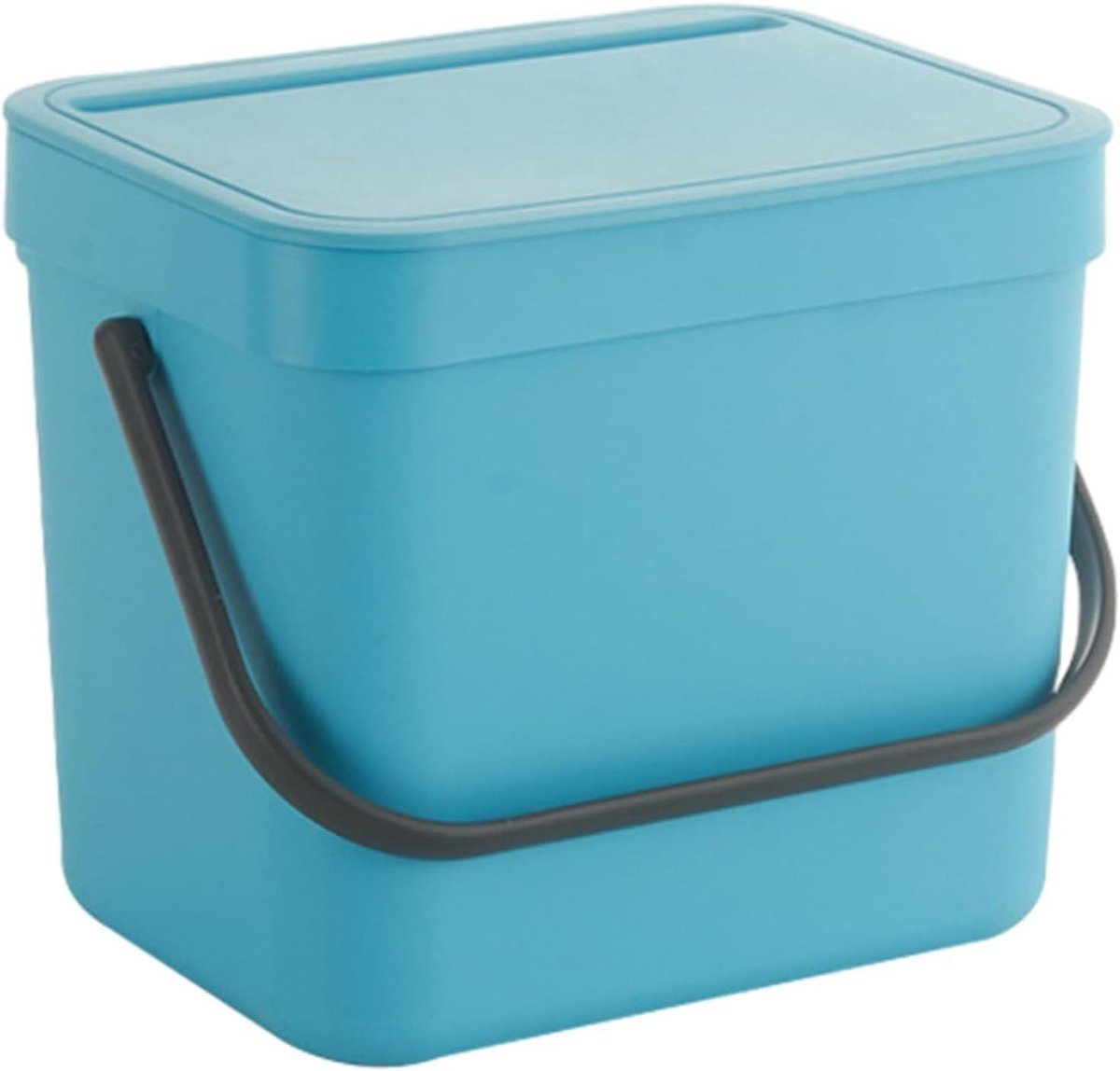 Hangende Prullenbak - Keuken Afvalbak - Ruimte Besparen - Met Deksel - 7L - Blauw