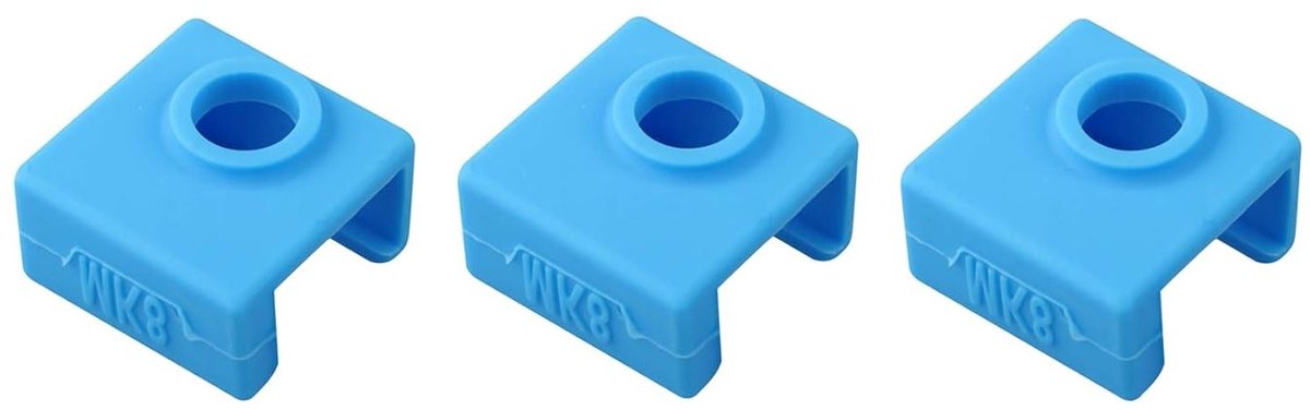 3D Printer Heater Block Silicone Cover - 3 Stuks Verwarmingsisolatie voor Hotend, Hoge Temperatuur Bestendig, Geschikt voor MK7 MK8 MK9, Ender 3 en CR-10