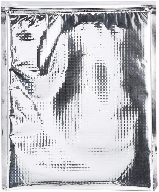 Gekkoetste Voedselzakken - Isolerende Lunchtas - Maaltijden Koel Houden - Aluminiumfolie Isolatie - 35 x 40 cm - Zilver — afbeelding 4