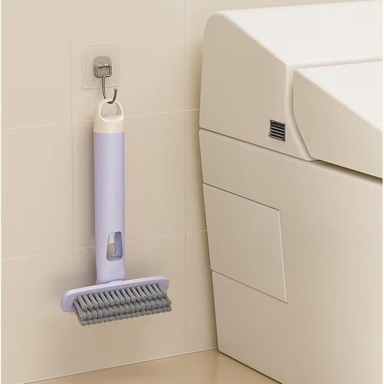 Spleet Reinigingsborstel - Voegenborstel Schoonmaak - Grondig Schoonmaken - 360 Graden Draaibaar - 25 x 16 x 3.3 cm - Paars — afbeelding 4