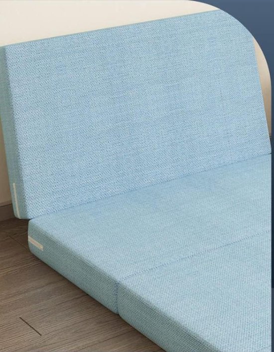 Opvouwbare Matras - Gastenmatras Slaapmat - Logeren en Ontspannen - Dikke Schuimvulling - 60x200x10cm - Blauw — afbeelding 4