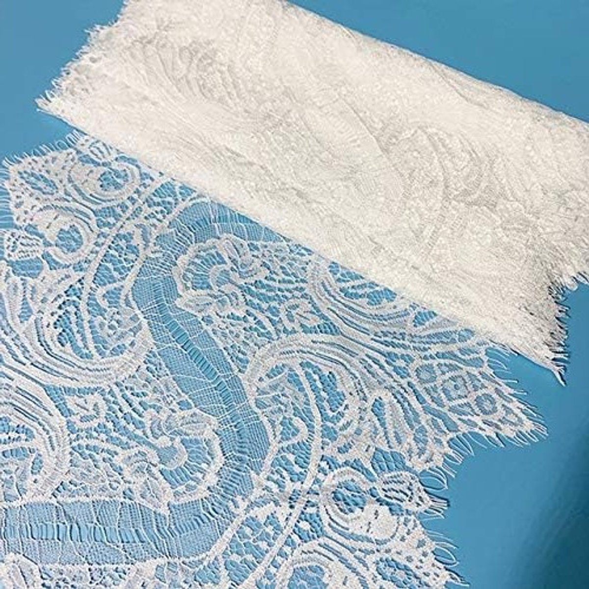 Lace Trim voor DIY Projecten - 3m Niet-Rekbare Borduuraccessoires in Zwart en Wit voor Naai Decoratie 35cm