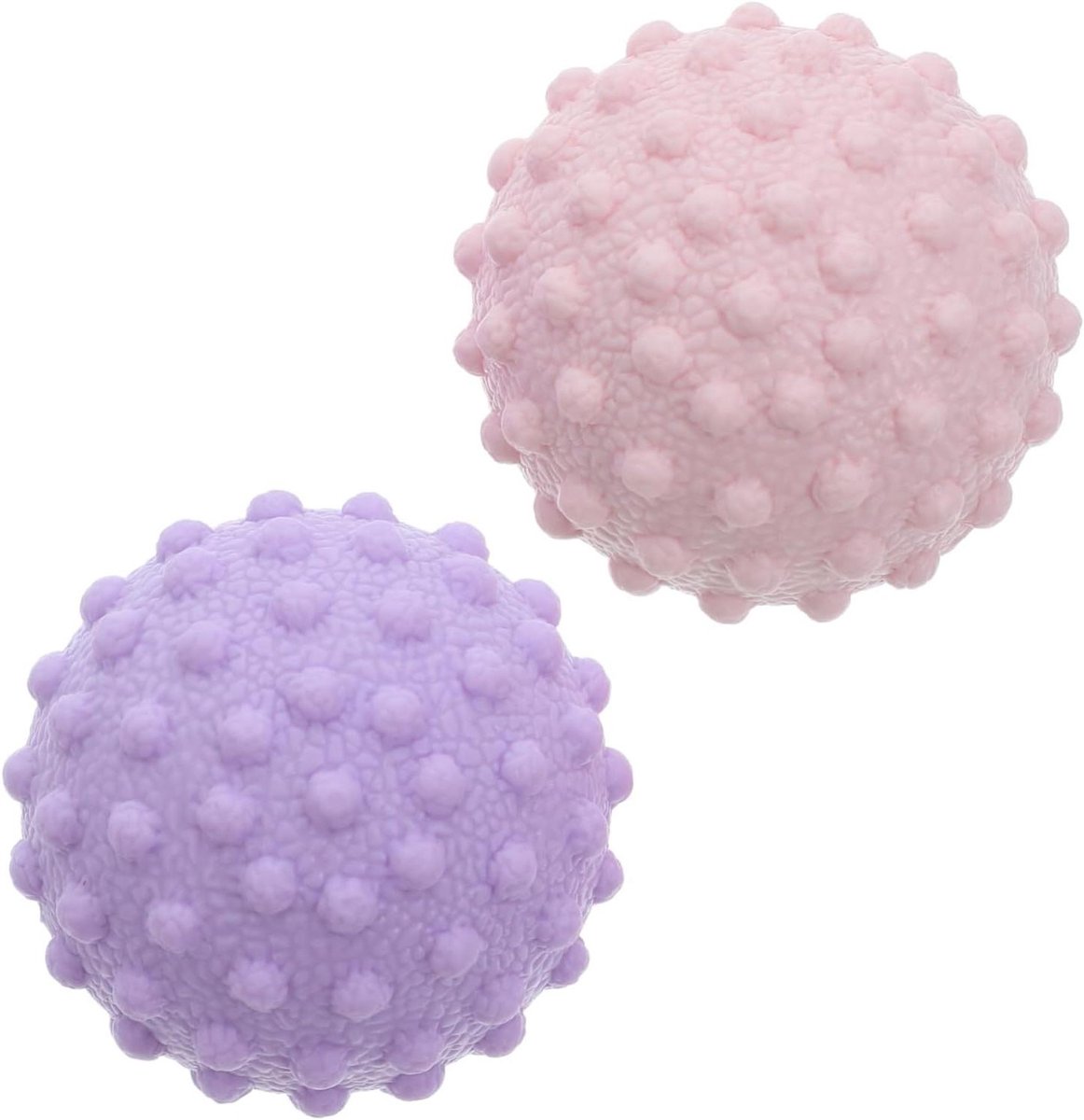 Massageballen Set - Spike Ballen - Spierontspanning - Duurzaam Siliconen - 49 cm - Roze Paars