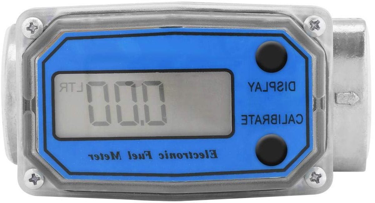 Digitale Brandstofmeter voor Diesel en Benzine - Water Turbine Debietmeter 15-120L/min 1" NPT, Nauwkeurige Metingen en Betrouwbare Prestaties