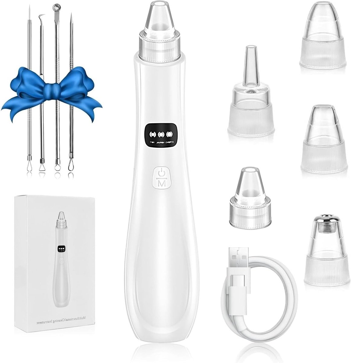 Effectieve Pore Cleaner met 3 Suction Modes voor Diepe Reiniging, Acnebestrijding en Blackhead Verwijdering