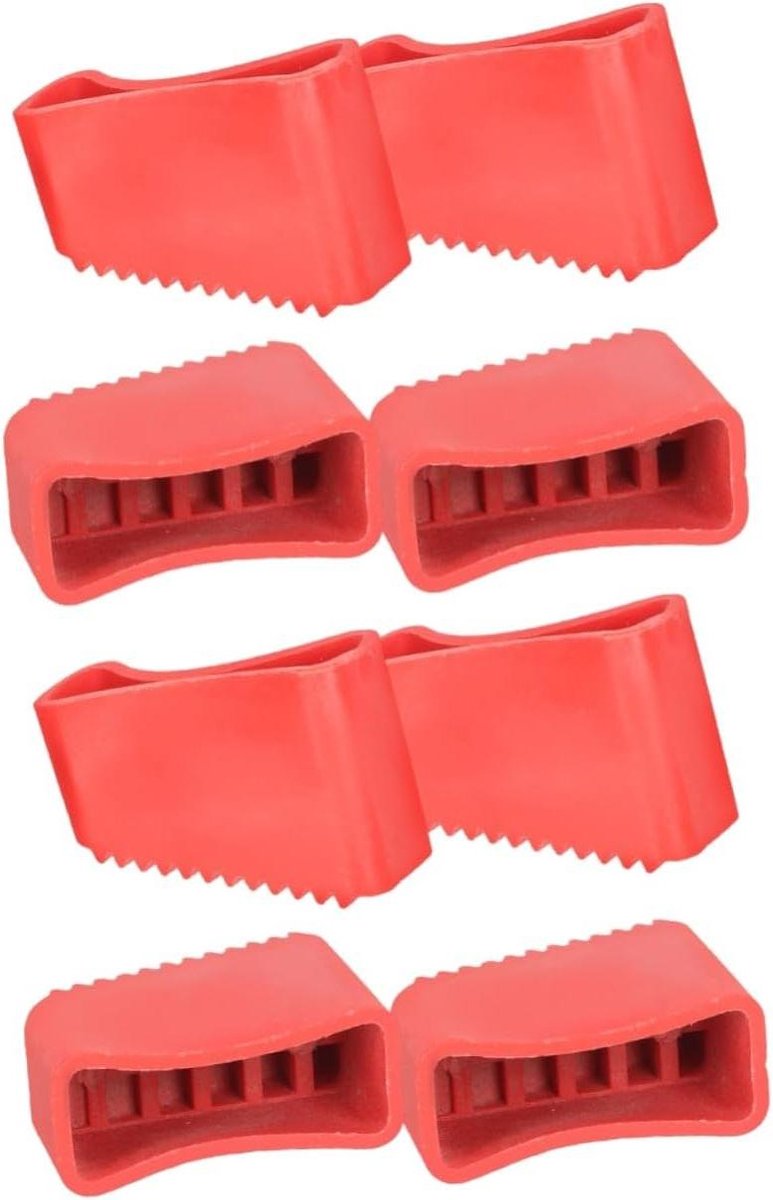 Laddervoetjes - Ladderdoppen Rubber - Veilig Werken - Verdikt Antislip Ontwerp - 5 x 3.5 x 4.8 cm - Rood