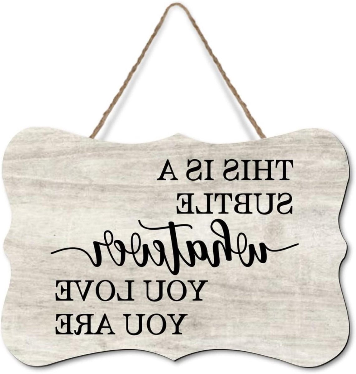 Houten Deurbord - Wanddecoratie Huis - Huis Decoratie - Permanente Print - 20x25 CM - Niet gespecificeerd