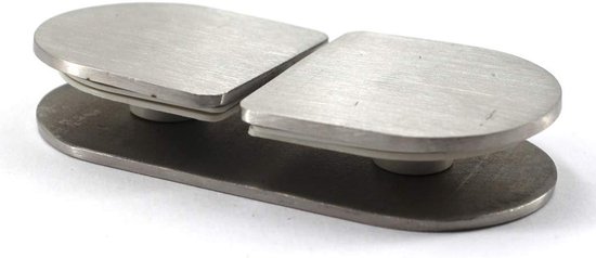 Glasplaatsteun voor 8-12mm glazen planken - RVS wandmontage clips, dubbele zijde, set van 4 — afbeelding 5