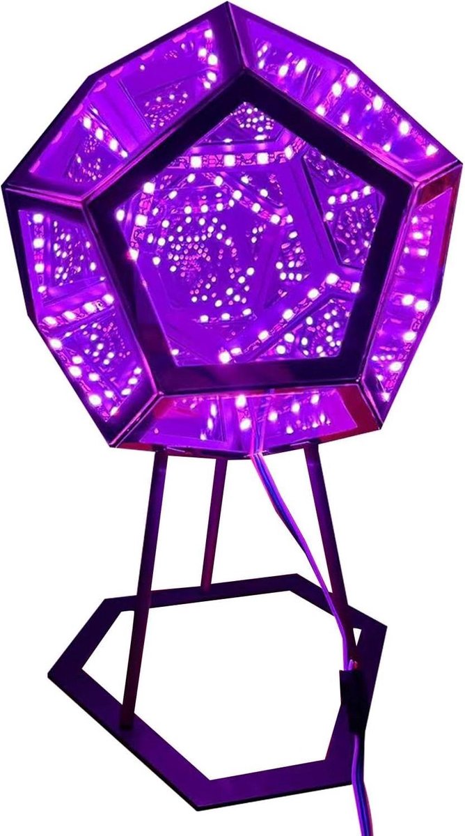 Illusie Lamp - Dodecaeder Lamp Galaxy Lamp - Sfeer Creëren - 3D Spiraal Effect