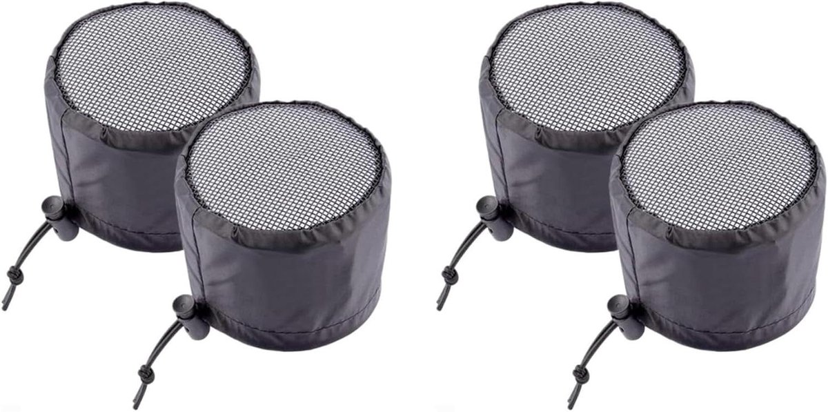 Kweektent Afdekking - Ventilatie Cover - Plantengroei Binnen - Waterdicht Oxford Doek - 20.3 cm Diameter - Zwart