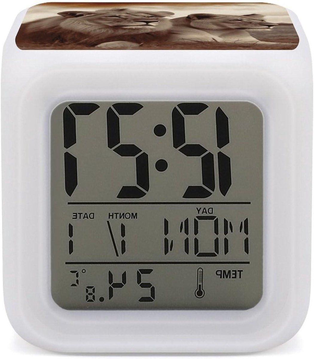 Digitale Wekker - Nachtlamp Klok - Wakker Worden - 7 Kleuren LED - Niet Gespecificeerd - Stijl