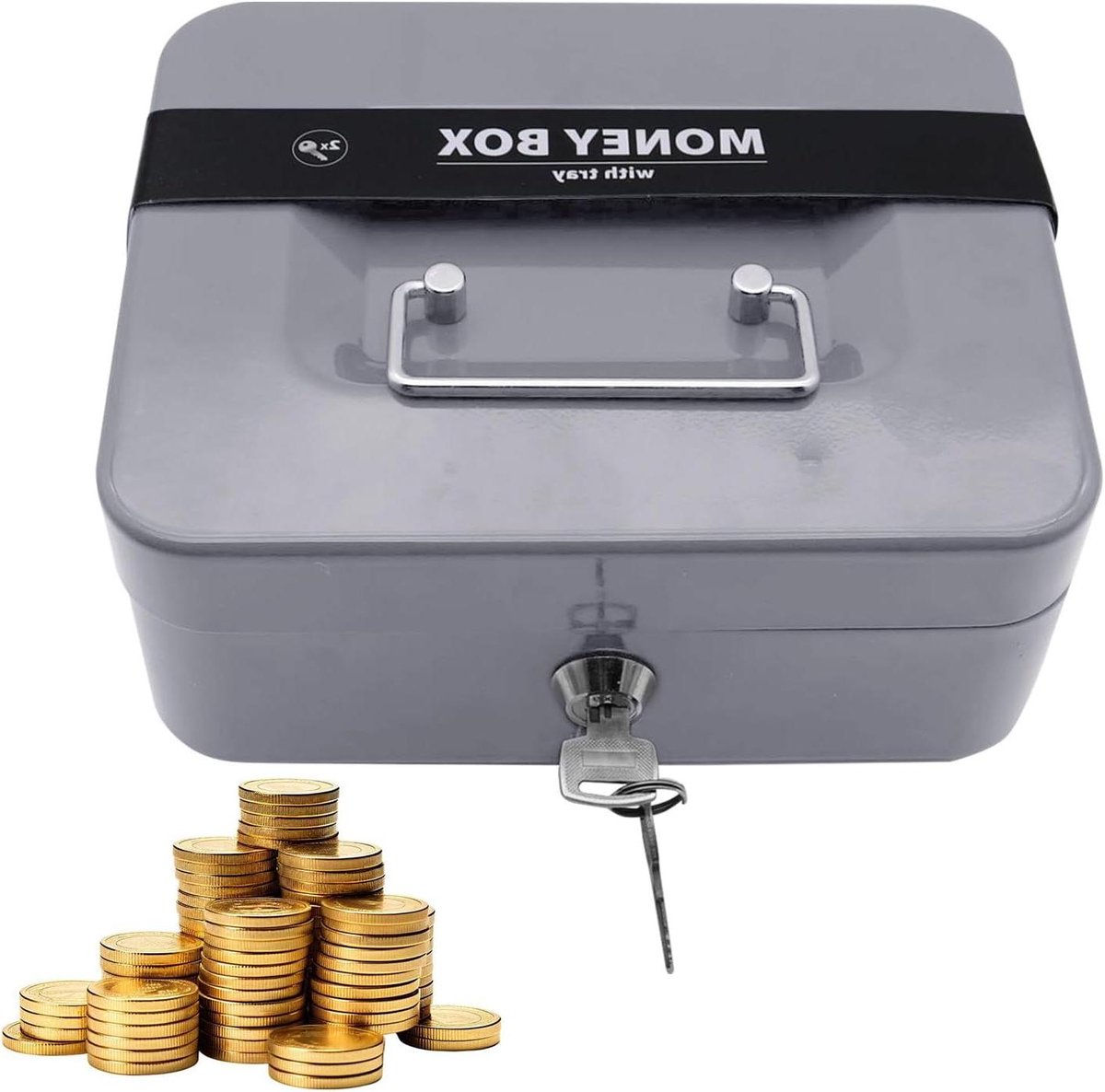Spaarpot met teller - Muntbank kinderen - Geld sparen - Afsluitbaar met sleutel - 117 x 94 x 58 cm