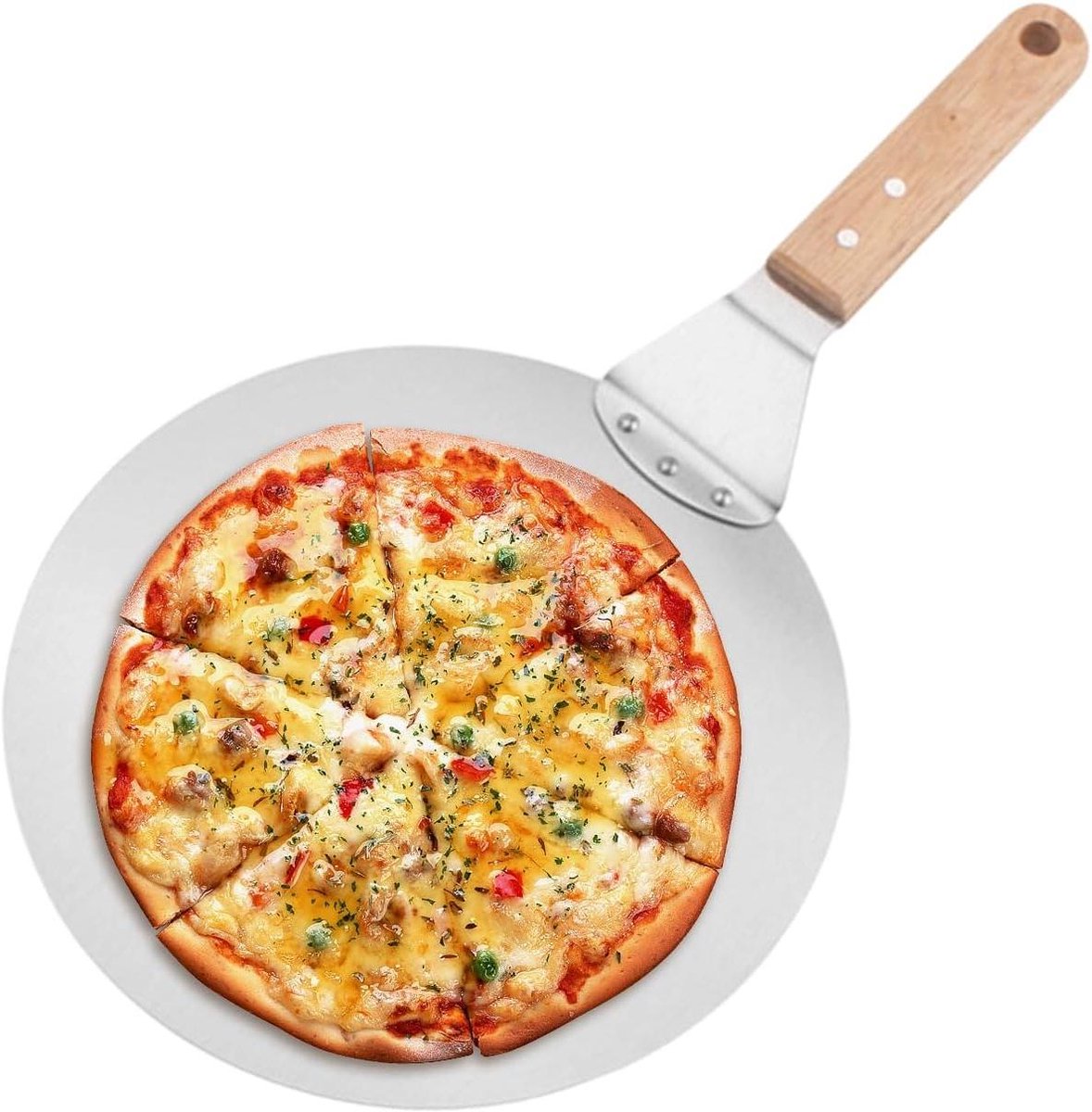 Pizzaspatel - Pizzaschep - Oven Koken - Comfortabel Houten Handvat - 48.5 x 30.5 cm - Houtkleur