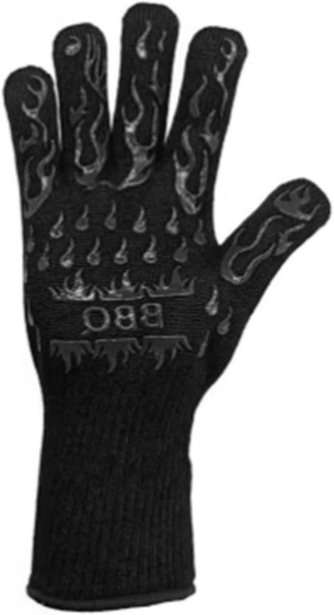 BBQ handschoenen - Ovenwanten - Hittebestendig koken - Antislip grip - Universele maat - Zwart