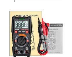 Digitale Multimeter - Batterij Tester - Auto Onderhoud - Automatisch Bereik - 600V - Zwart