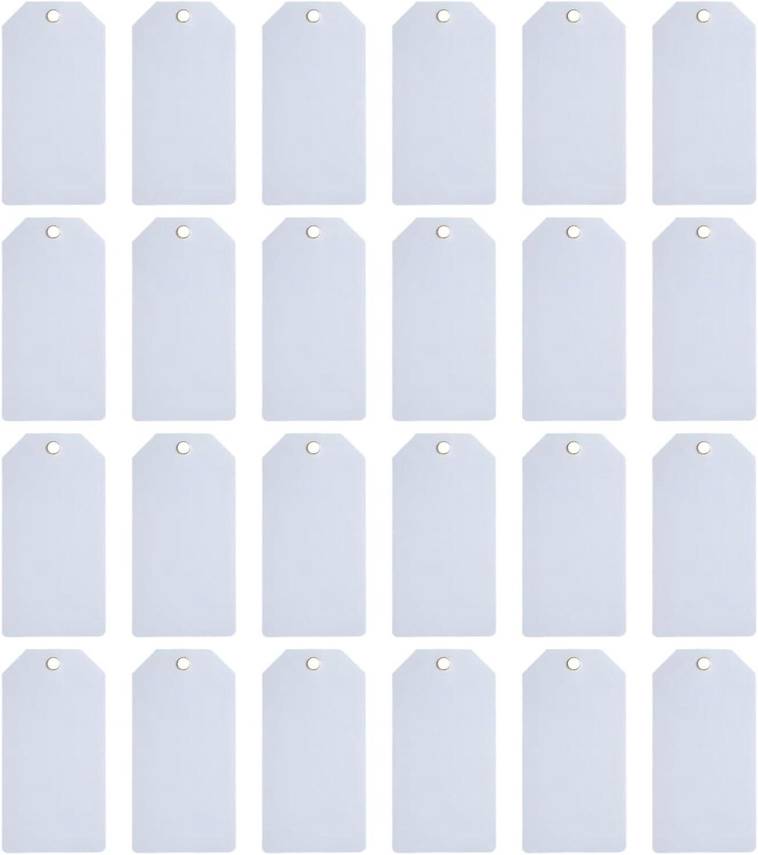 Plastic Labels - Etiketten Tassen - Organisatie Plannen - Waterdicht Metaal - 100 Stuks - Wit
