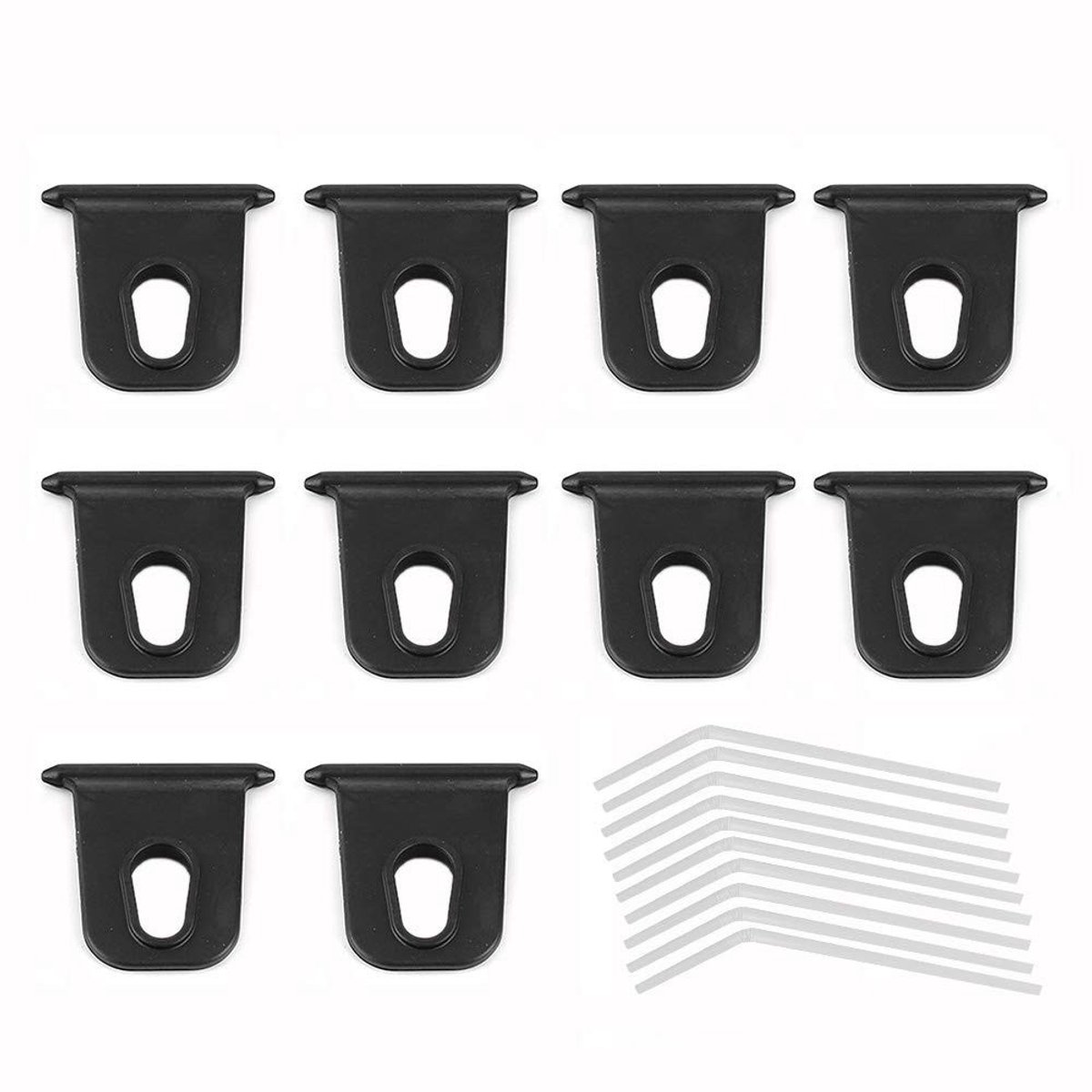 Dailygoods - Dailygoody - Luifelhaak - Draagbaar en Lichtgewicht - 10 stuks - Geschikt voor Outdoor Camping - Eenvoudig te gebruiken - Compact formaat