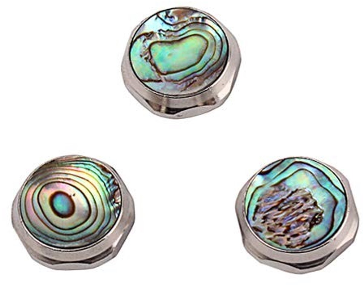 Dailygoods - Dailygoody - Trompet Accessoires - Vingerknoppen - Verbeter nauwkeurigheid - Abalone Shell - Set van 3 - Geschikt voor trompet - Muziekinstrument