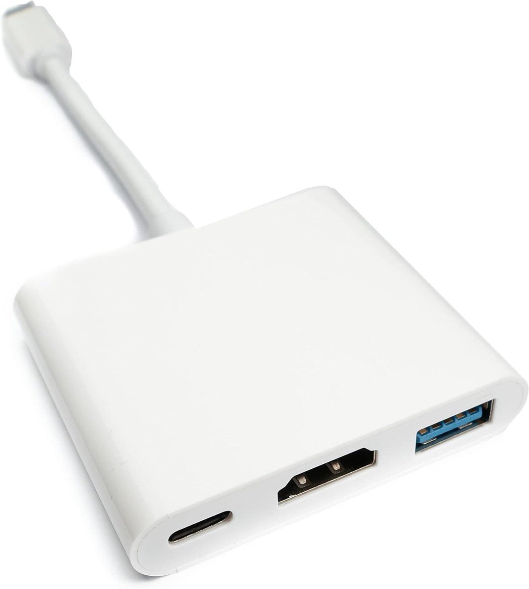 USB Hub - Type C Adapter - Extra Poorten - 4K HDMI Ondersteuning - 10 cm Kabel - Wit