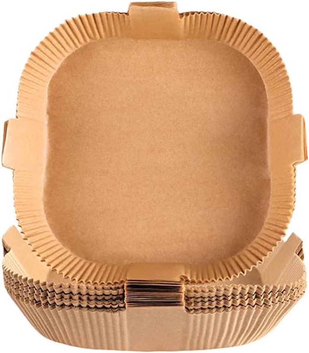100 STKS 20 CM Wegwerp Air Fryer Papier Liners - Non-Stick Airfryer Perkamentpapier Liners Vellen Vierkant voor Air Fryer Roosteren Magnetron