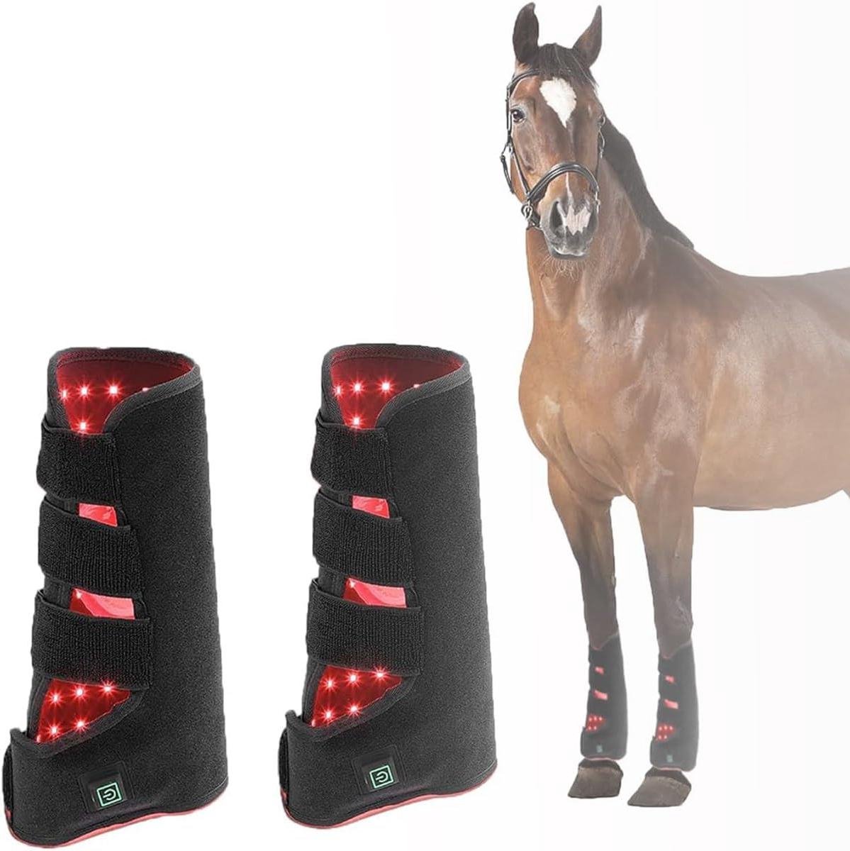 Roodlichttherapie Apparaat - Paarden Banden - Spierherstel Bevorderen - Dubbele Lichtmodi - 570 mm Lengte - Zwart