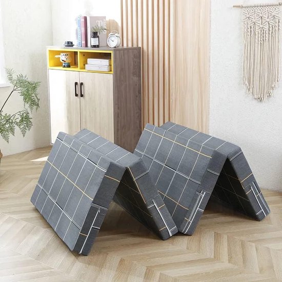 Opvouwbare Matras - Gastbed Vloer - Comfortabel Slapen - Traagschuim Vulling - 200x80x10cm - Roze — afbeelding 2