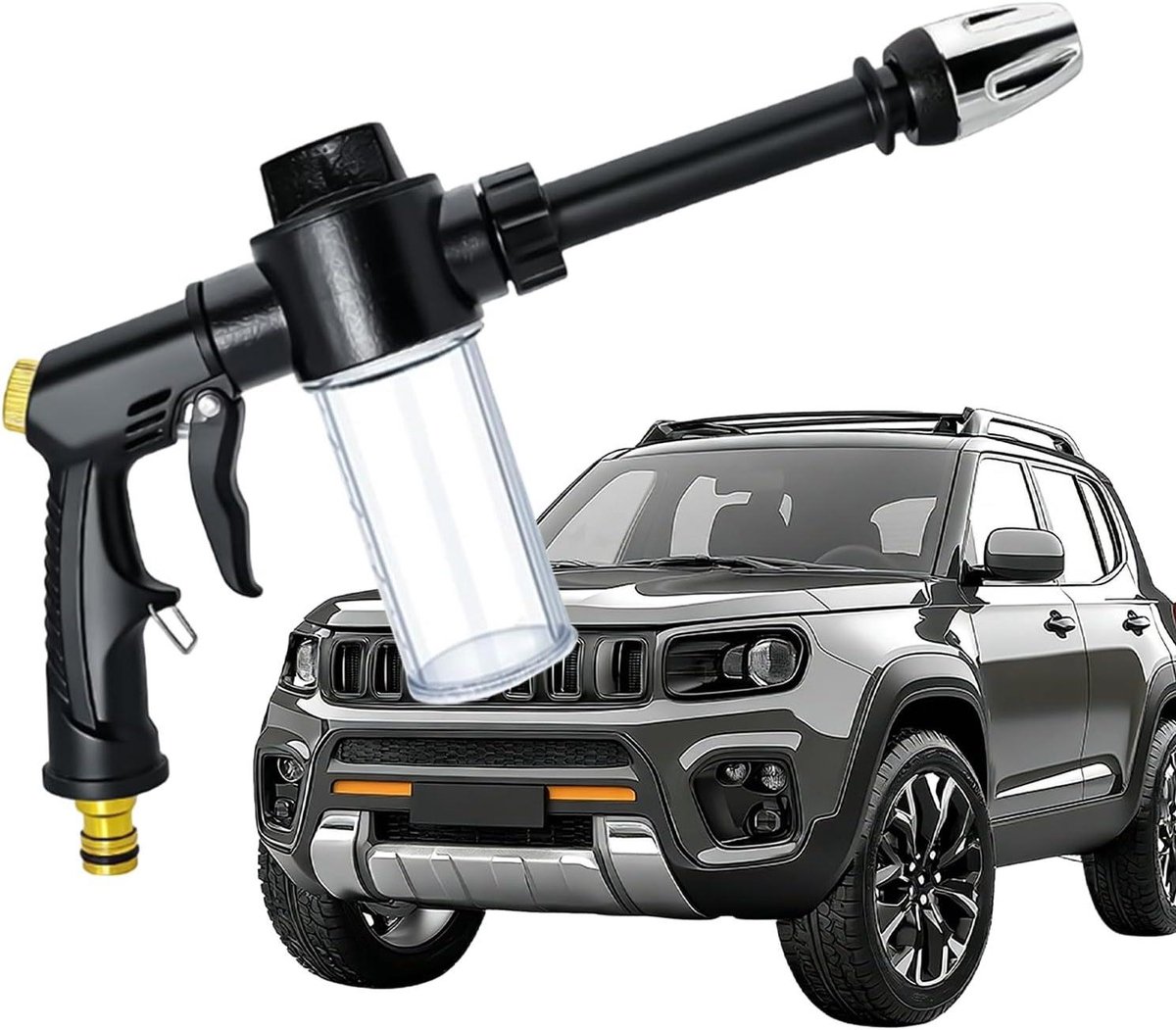 Schuimsproeier Auto - Schuimlans Reiniger - Voertuig Reinigen - Instelbare Sproeikop - 20 cm - Zwart