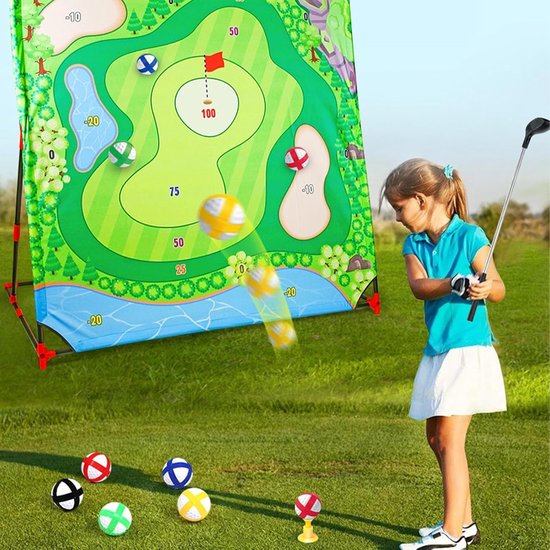 Golfspel Mat - Oefenmat Golf - Coördinatie Training - Samenwerkend Spel - 138 x 136 cm - Groen — afbeelding 5