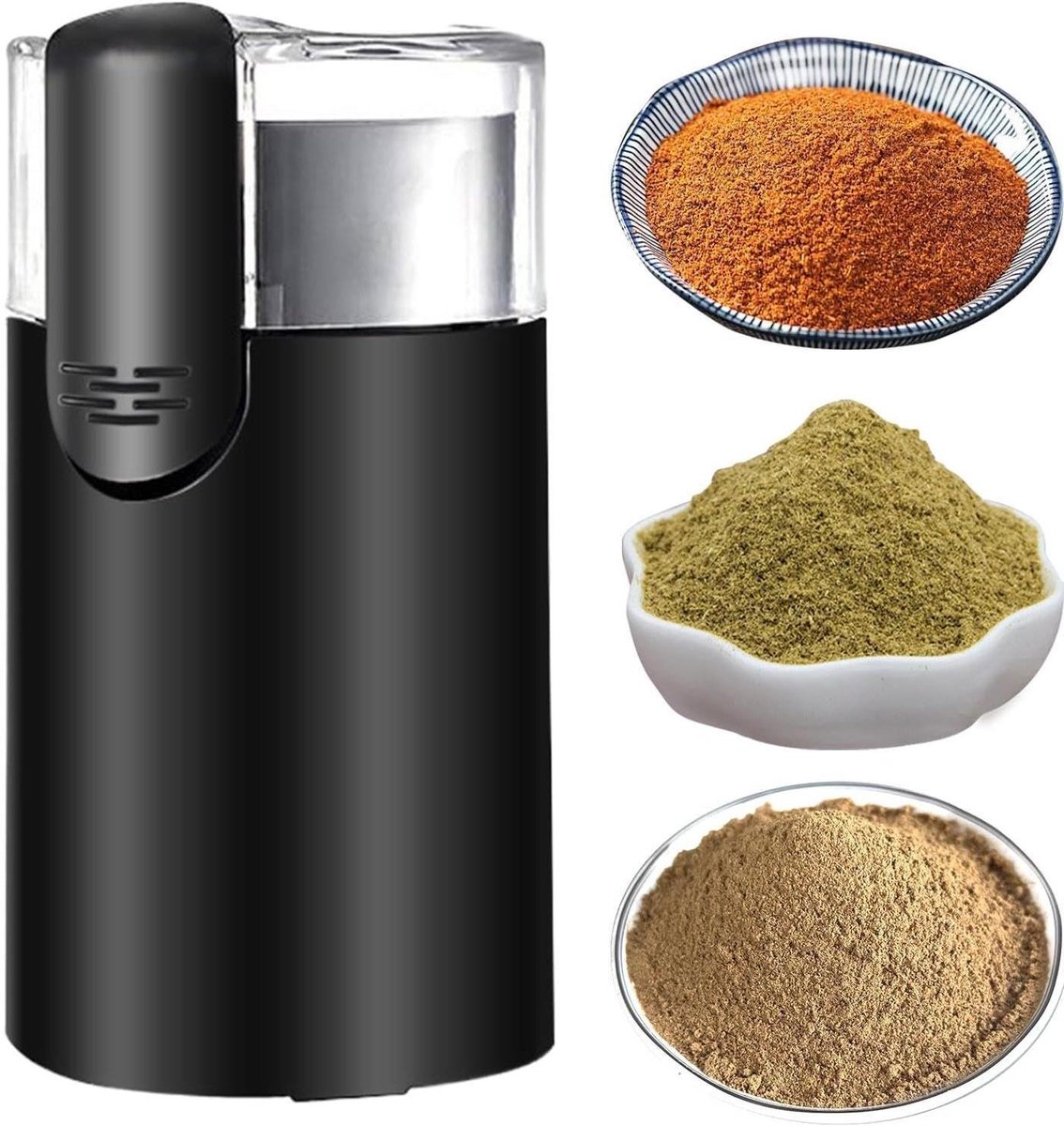 Elektrische Koffiemolen - Bonenmaler Keuken - Verse Koffie Maken - Doorzichtig Deksel - 92x92x172cm - Zwart