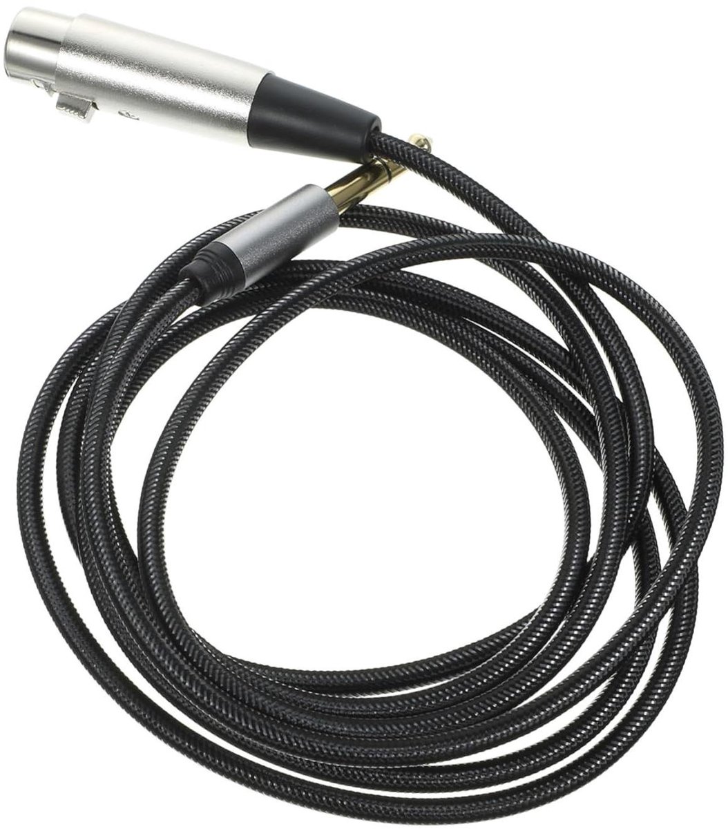 Audio Jack Splitter - Microfoon Kabel - Audio Opnames - Vertind Koperdraad - 2 Meter - Zwart