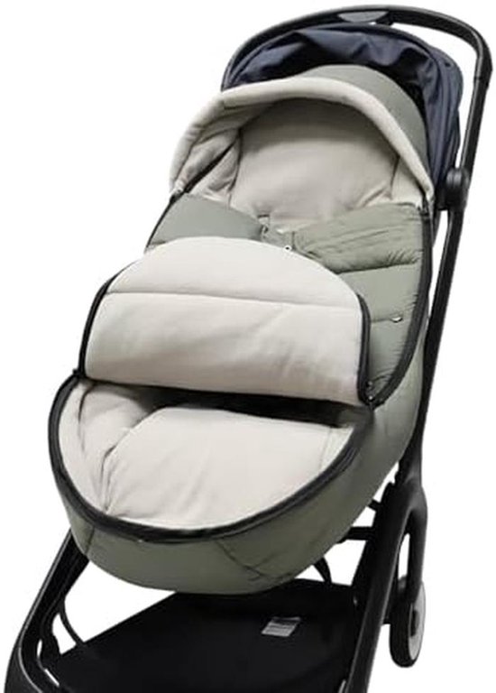 Universele Voetenzak - Kinderwagen Voering - Warmte Buiten - Water- en Winddicht - 105 x 45 cm - Zwart van Universele — afbeelding 5
