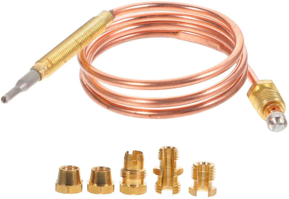Thermokoppel Vervanging - Oven Sensor - Gasapparaten Repareren - Universele Pasvorm - 60 cm Lengte - Goudkleurig