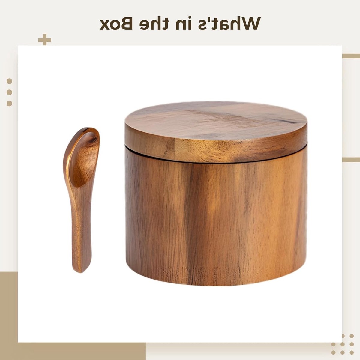 Handgemaakte Acacia Houten Zout- en Peperkom met Lepel, Ideaal voor Kruidopslag en Keuken Decoratie, Perfect als Cadeau voor Kookliefhebbers — cadeau in Kookcadeaus - foto 6