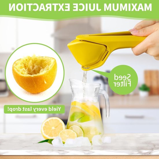 Citroenpers - Limoenpers - Handcitruspers - Citruspers - Limoenknijper - Handmatige Citroenpers - Citroenknijper - Lemon squeezer - Citrusknijper - Fruitpers - Sinaasappelpers - Citruspersen met hendel - Voor limoen, citrus, sinaasappel te knijpen van Merkloos — afbeelding 2