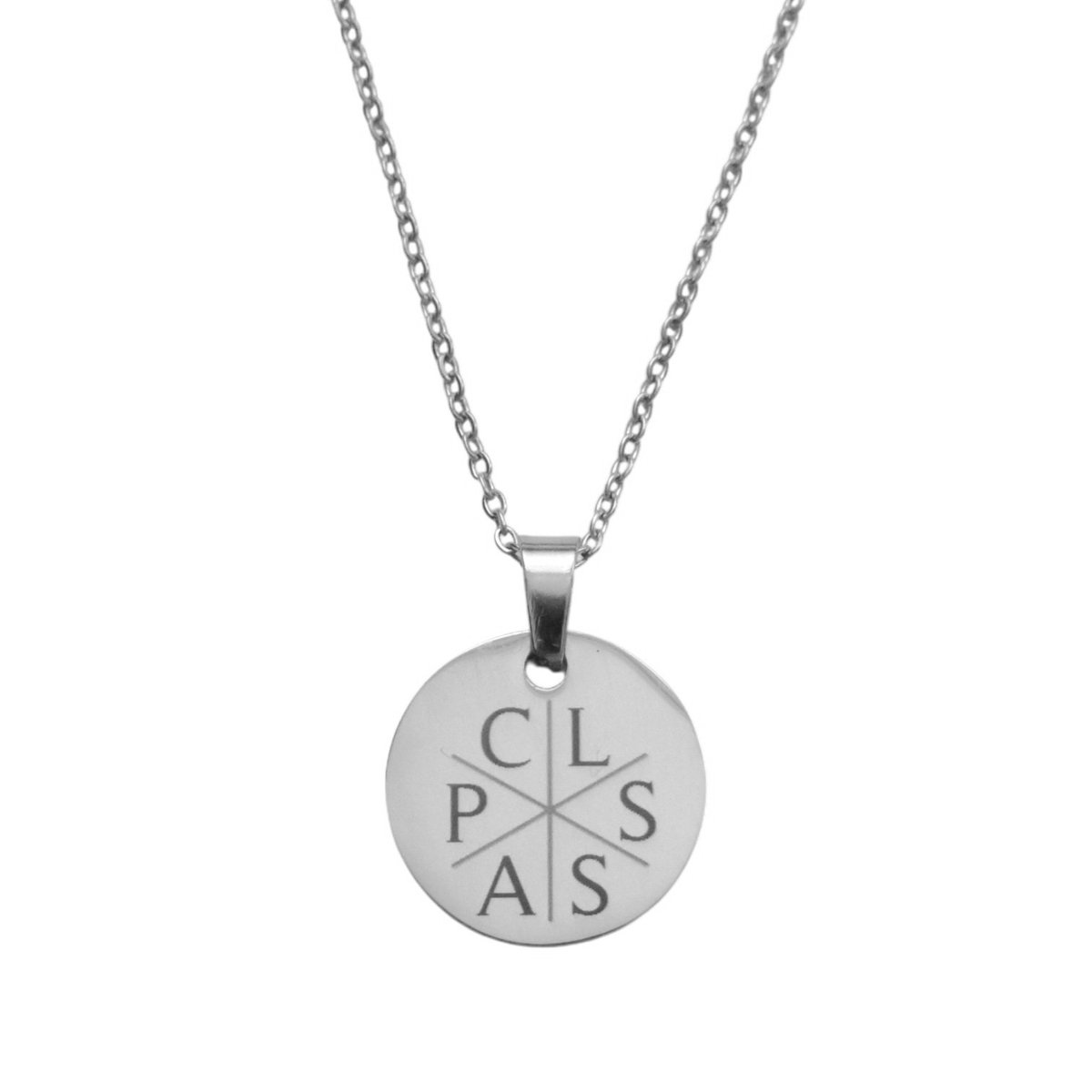 Munt Ketting met 6 Initialen Zilver