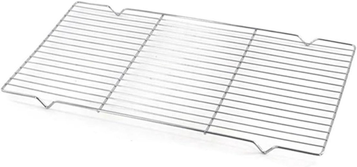 Grill Net - Barbecue Mat - Buiten Koken - Gelijkmatige Warmte - Medium 21x38cm - Zilver