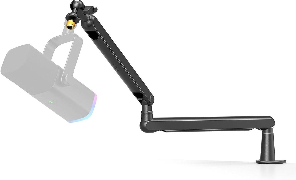 Microfoonstandaard Arm - Boom Arm - Opnemen Geluid - 360 Graden Rotatie - Low-profile - Zwart