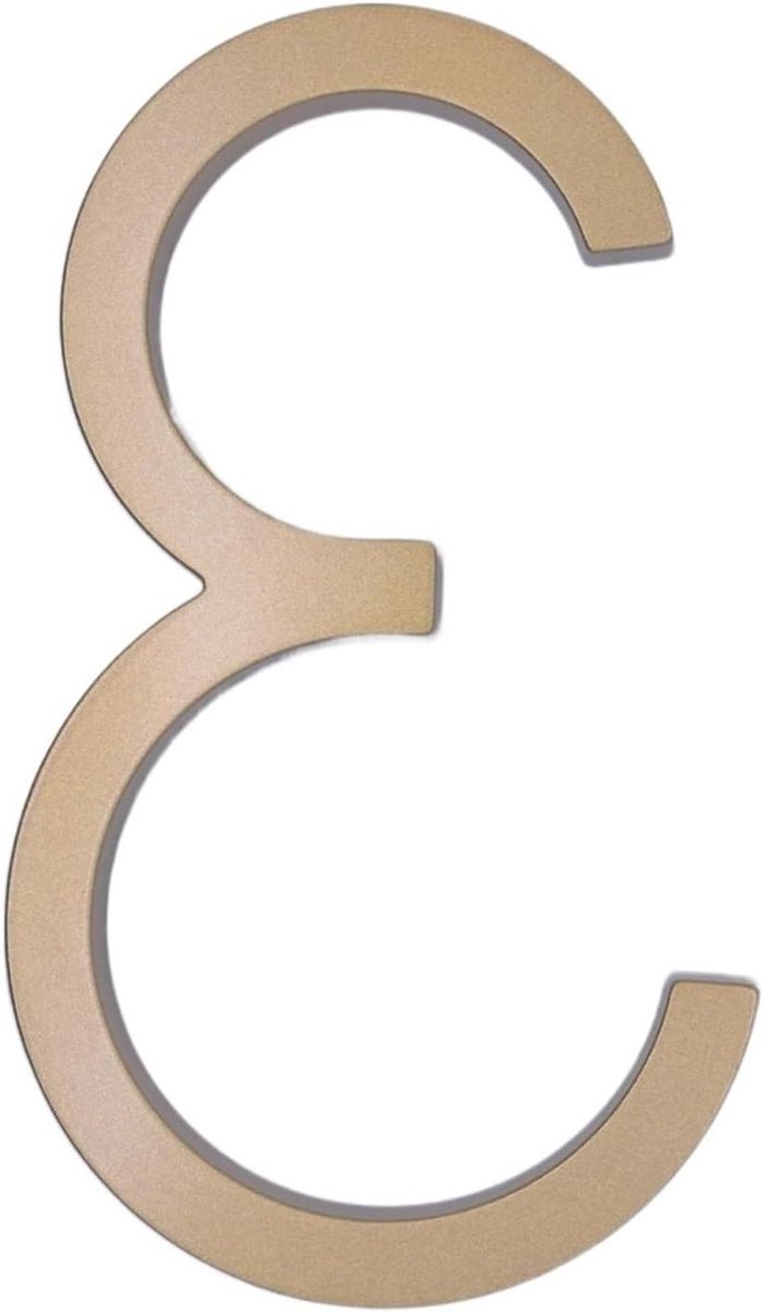 Huisnummer - Adresbord - Huis Identificatie - Modern Design - 200 mm - Goud