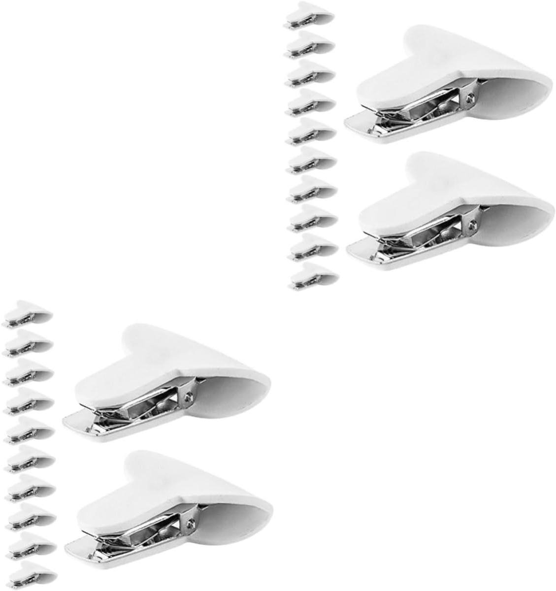 Dekbed Clips - Beddengoed Bevestigers - Dekbed Fixeren - Naaldvrij Systeem - 24 Stuks - Wit