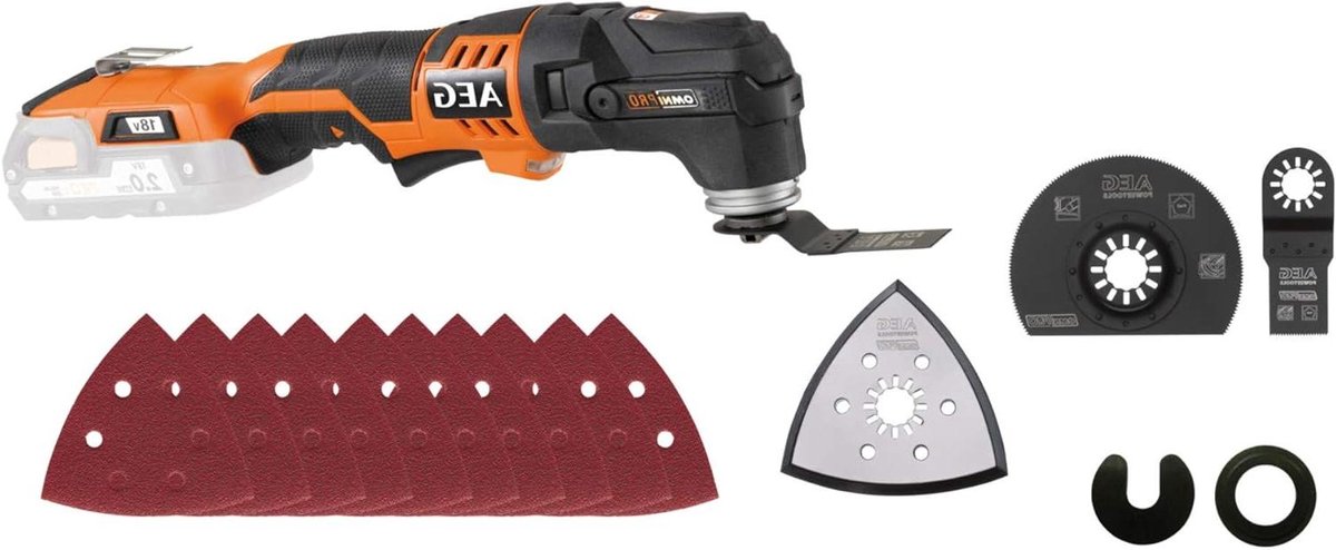 Multifunctioneel Gereedschap - Oscillerend Gereedschap - Klus Klussen - Snelwisselsysteem - 18 Volt - Zwart