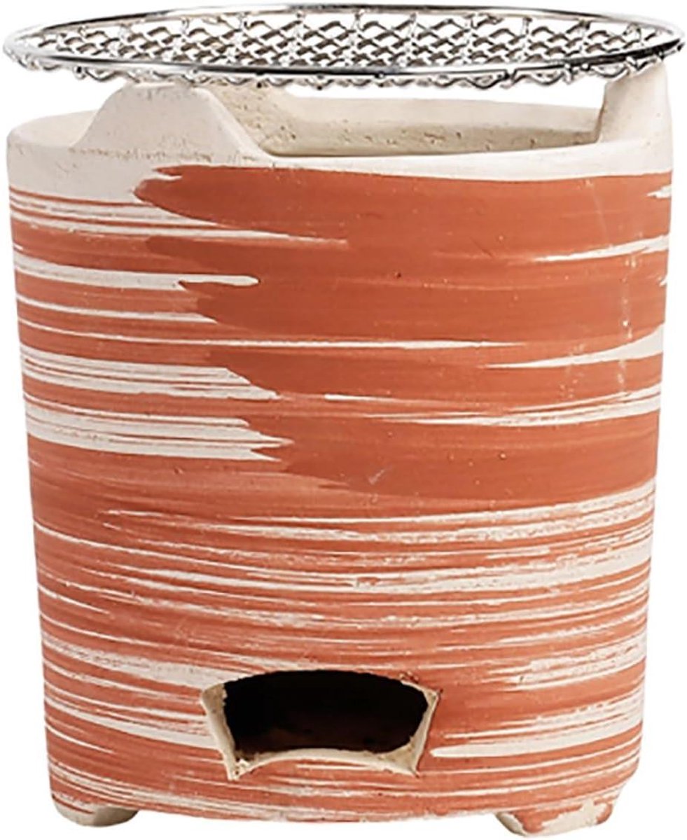 Draagbare Houtskoolgrill - Kooktoestel Buiten - Outdoor Koken - Handgemaakt Terracotta - Middelgroot - Rood