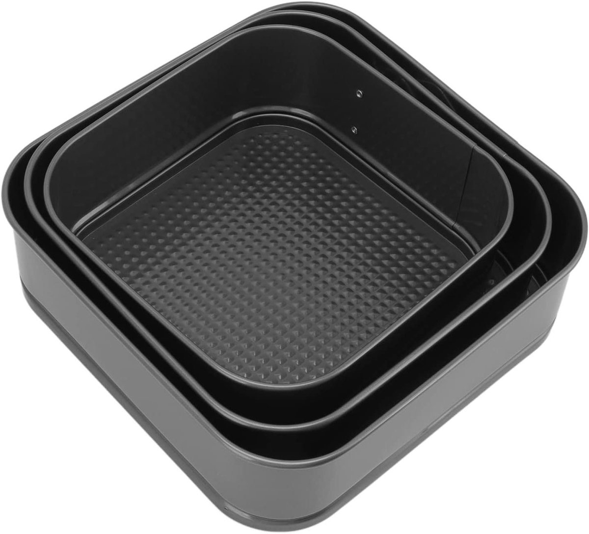 Springvorm Set - Bakvormen - Taarten Bakken - Verwijderbare Bodem - 24 26 28 cm - Zwart