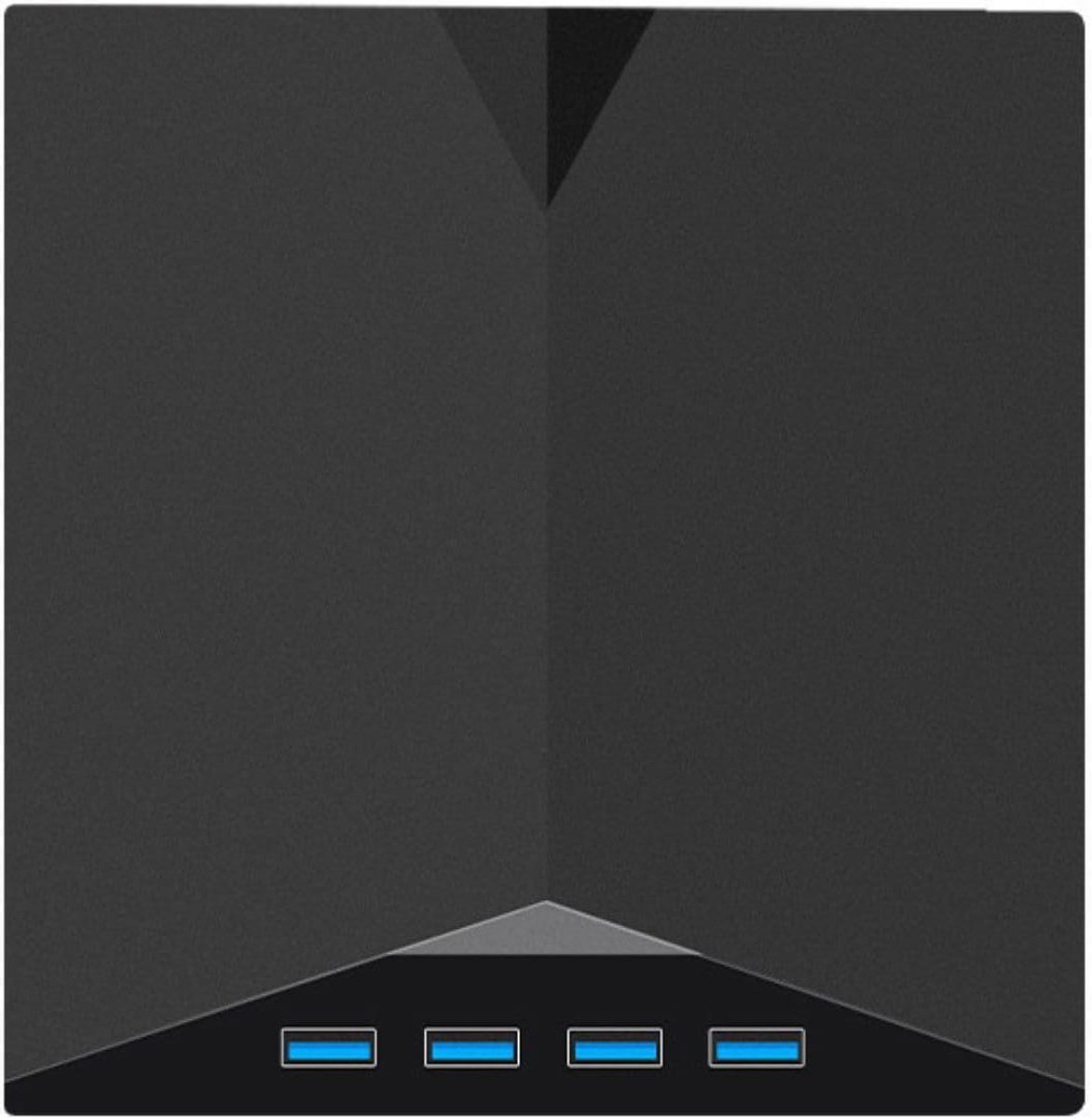Externe Optische Drive - Cd Dvd Brander - Data Archiveren - 7-in-1 USB Hub - 20 cm Lang - Zwart