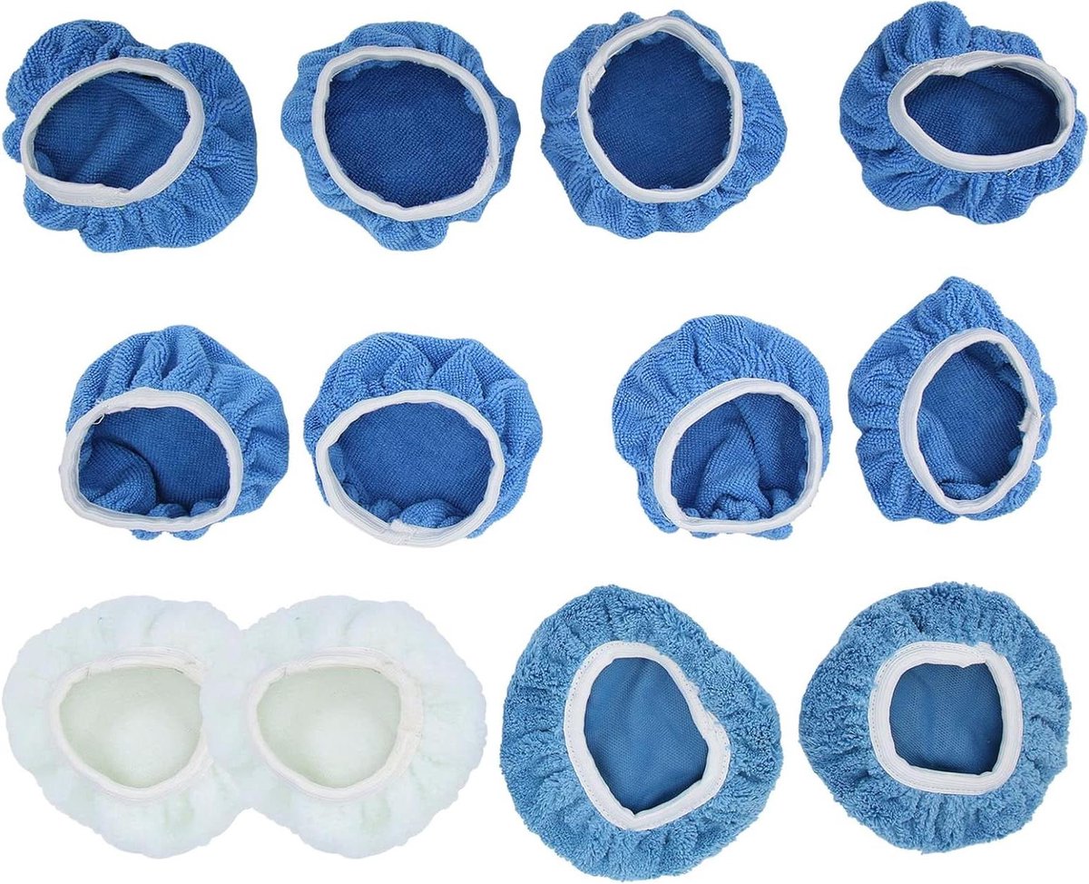 Polijst Pads - Bufferhoezen - Auto Reinigen - Elastisch Ontwerp - 5-6 Inch - Wit