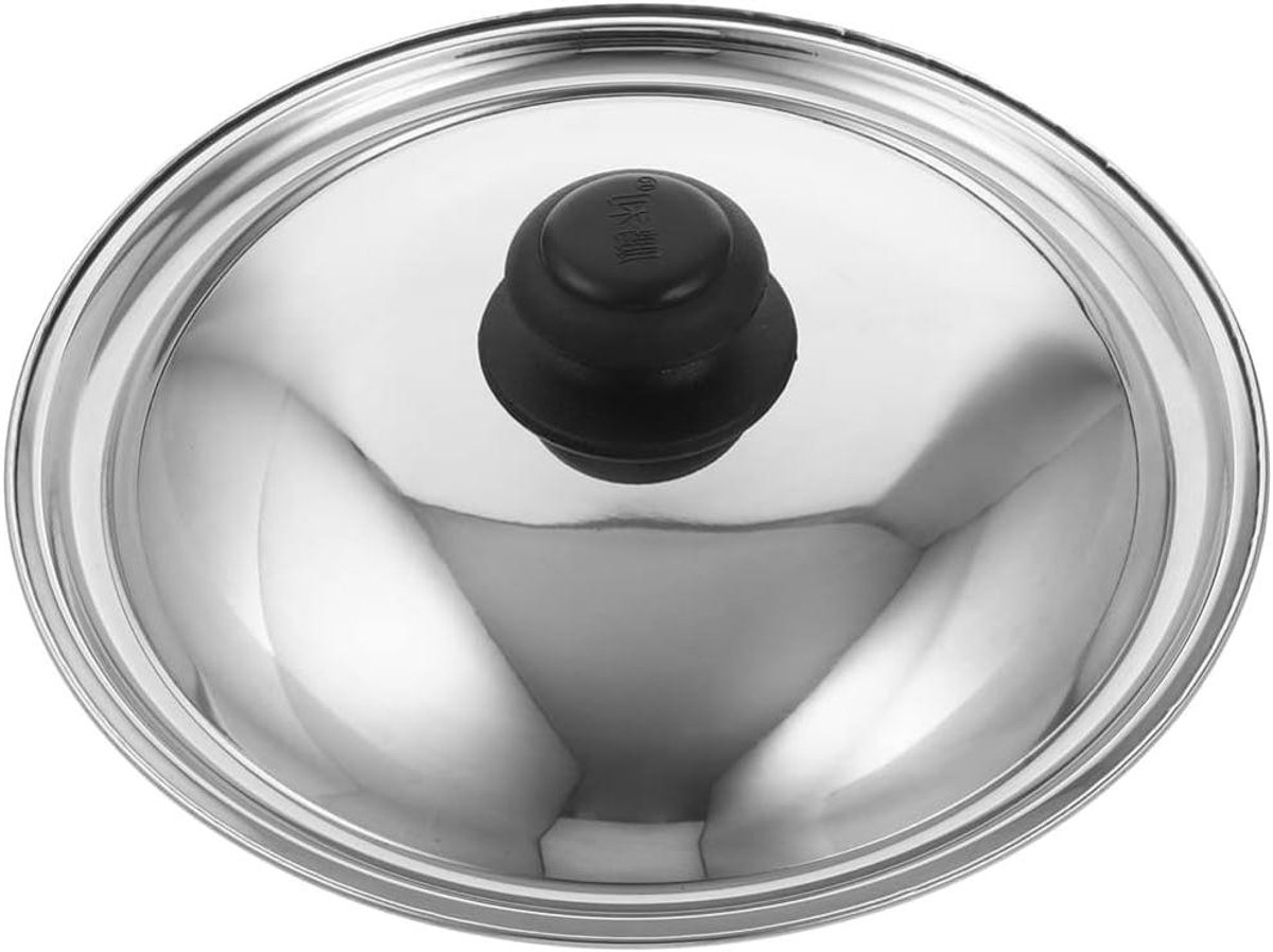 Universele Deksel - Pannen Deksel - Koken - RVS Met Knop - 24 Cm - Zilver